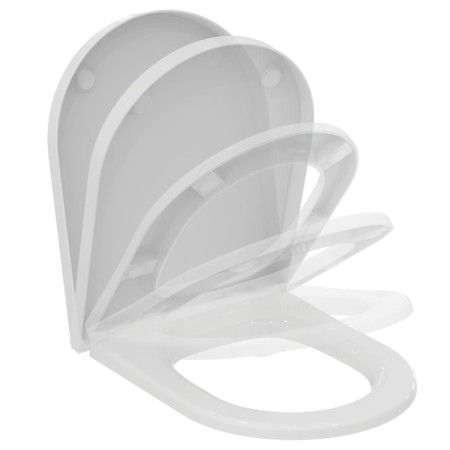 IDEAL STANDARD BLEND CURVE SIEGE À FERMETURE LENTE BLANC MAT