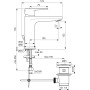 IDEAL STANDARD CERAFINE OU MITIGEUR LAVABO H.118 MM NOIR MAT