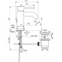 IDEAL STANDARD CERALINE MITIGEUR POUR LAVABO AVEC ÉVACUATION NOIRE MAT