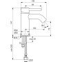 IDEAL STANDARD CERALINE ROBINET POUR LAVABO S/ÉVACUATION NOIR MAT