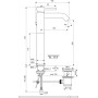 IDEAL STANDARD CERALINE MITIGEUR POUR LAVABO À POSER AVEC ÉVACUATION NOIRE MATE