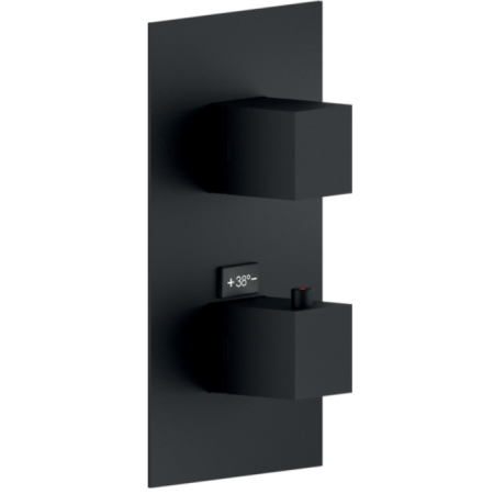 NOBILI SEVEN MITIGEUR THERMOSTATIQUE DE DOUCHE À 2 VOIES NOIR MAT