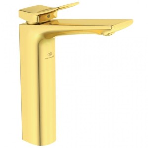 IDEAL STANDARD CONCA ROBINET LAVABO MONOCOMMANDE À POSER SUR PLAN OR BROSSÉ