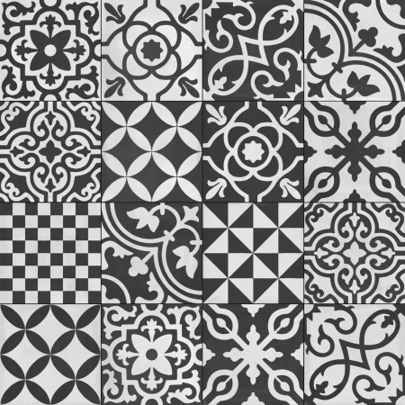 RAGNO CERAMICHE CONTRASTES ANTHRACITE DÉCOR MIX 20X20