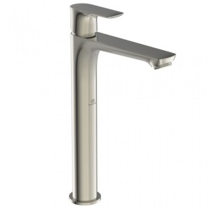 IDEAL STANDARD CONNECT AIR MITIGEUR LAVABO À POSER SUR PLAN AVEC BLUESTART S/SYMBOLIQUE D'ÉVACUATION SILVER STORM
