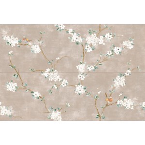 RAGNO CERAMICHE MIXED DÉCOR FLEUR DE PÊCHE TOUCH ROSA 40X120 RET