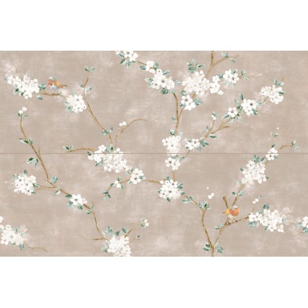 RAGNO CERAMICHE MIXED DÉCOR FLEUR DE PÊCHE TOUCH ROSA 40X120 RET