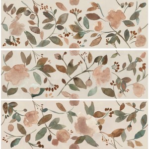 RAGNO CERAMICHE MAINTENANT DECORO WATERFLOWER AVORIO 25X76