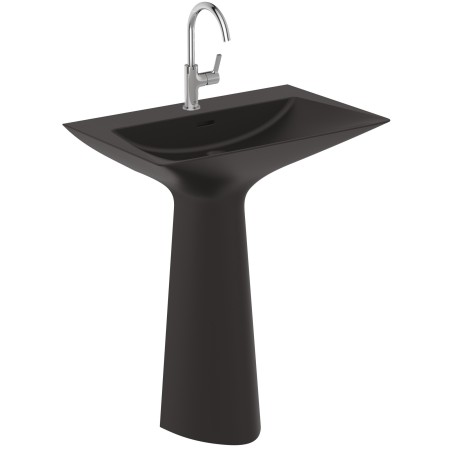 IDEAL STANDARD TIPO-Z LAVABO TOTEM C/ TROPPOPIENO 1 FORO NOIR BRILLANT