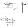 IDEAL STANDARD LAVABO TOP 800MM BLANC SOIE TESI