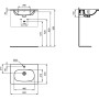 IDEAL STANDARD LAVABO TOP TESI 600 MM BLANC SÉTA