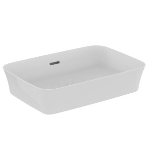 IDEAL STANDARD LAVABO ULTRASLIM RECTANGULAIRE 550X380 MM À ENCASTRER AVEC TROU DE DÉBORDEMENT BLANC MAT