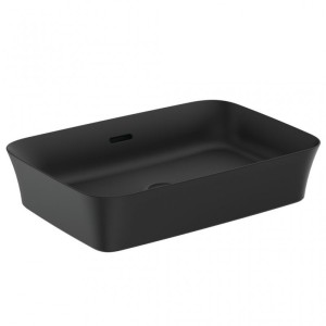 IDEAL STANDARD LAVABO ULTRASLIM RECTANGULAIRE 550X380 MM À POSER AVEC TROU DE DÉBORDEMENT NOIR MAT