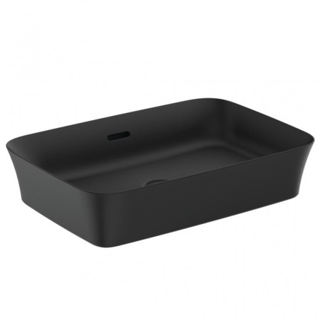 IDEAL STANDARD LAVABO ULTRASLIM RECTANGULAIRE 550X380 MM À POSER AVEC TROU DE DÉBORDEMENT NOIR MAT