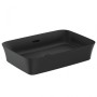 IDEAL STANDARD LAVABO ULTRASLIM RECTANGULAIRE 550X380 MM À POSER AVEC TROU DE DÉBORDEMENT NOIR MAT