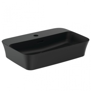 IDEAL STANDARD LAVABO ULTRASLIM RECTANGULAIRE 550X380 MM À POSER AVEC TROU DE DÉBORDEMENT NOIR MAT