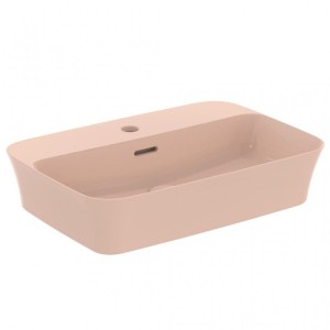 IDEAL STANDARD IPALYSS LAVABO ULTRASLIM RECTANGULAIRE 550X380 MM À POSER AVEC TROU DE DÉBORDEMENT ROSE PÂLE