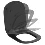 IDEAL STANDARD TESI COUVERCLE SLIM AVEC FERMETURE LENTE NOIRE MATE