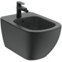 IDEAL STANDARD BIDET SUSPENDU TESI AVEC FIXATIONS CACHEES NOIR MAT
