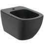 IDEAL STANDARD BIDET SUSPENDU TESI AVEC FIXATIONS CACHEES NOIR MAT
