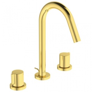 IDEAL STANDARD JOY LAVABO MITIGEUR MONOCOMMANDE À 3 TROUS OR BROSSÉ