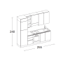ARREX ARREX PROMO MARCHES Composizione 255 Gola FINITION BOIS NEIGE LF50 MAXI