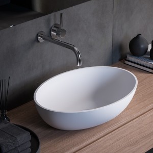 KAROL LAVABO À POSER CONQUE OVALE 57X40,5 BLANC