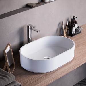 KAROL LAVABO SUR PIED OVALE 55X36 BLANC