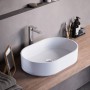 KAROL LAVABO SUR PIED OVALE 55X36 BLANC