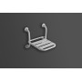 SANITOSCO FAUTEUIL PLIANT DE DOUCHE, LATTES EN NYLON, FIXATION MURALE BLANCHE