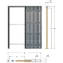 DIERRE NOUVEAU ESPACE CASSONETTO RASO MUR DE PLÂTRE 750X2100 ÉPAISSEUR MUR 105mm (TYPE ESSENTIAL)