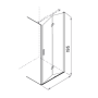 CÔTÉ PLIABLE x CABINE DE DOUCHE SEI ANGLE 1 PLIABLE+FIXE