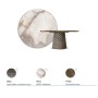 TAVOLO ATRIUM KERAMIK PREMIUM ROUND 160X73,5H BASE CRISTALLO MIROIR COUTURE BRONZE - PROFIL BRONZE BROSSÉ