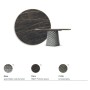 TAVOLO ATRIUM KERAMIK PREMIUM ROUND 160X73,5H BASE CRISTALLO SPECCHIATO COUTURE FUMÈ - PROFILO BRUSHED GREY