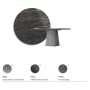 TAVOLO ATRIUM KERAMIK PREMIUM ROUND 160X73,5H BASE CRISTALLO SPECCHIATO COUTURE FUMÈ - PROFILO BRUSHED GREY