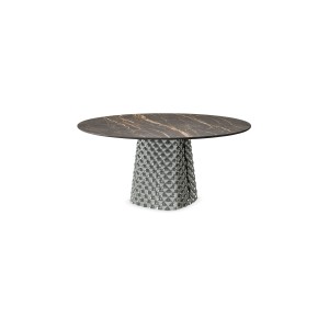 TABLE ATRIUM KERAMIK ROUND Ø 140xh73,5 - FUMÉ