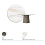 TABLE ATRIUM KERAMIK ROUND Ø 158xh73,5 - BRONZE