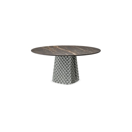 TABLE ATRIUM KERAMIK ROUND Ø 158xh73,5 - FUMÉ