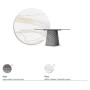TABLE ATRIUM KERAMIK ROUND Ø 158xh73,5 - FUMÉ