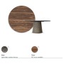 TAVOLO ATRIUM WOOD ROUND Ø 140X74,5 CM - BRONZE