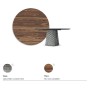 TAVOLO ATRIUM WOOD ROUND Ø 140X74,5 CM - FUMÉ
