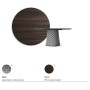 TAVOLO ATRIUM WOOD ROUND Ø 180X74,5 CM - FUMÉ