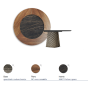 TABLE ATRIUM KER-WOOD ROUND Ø160x74,5H - BRONZE/Noyer