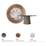 TABLE ATRIUM KER-WOOD ROUND Ø160x74,5H - BRONZE/Noyer
