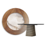 TABLE ATRIUM KER-WOOD ROUND Ø180x74,5H - BRONZE/NOYER