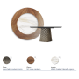 TABLE ATRIUM KER-WOOD ROUND Ø180x74,5H - BRONZE/NOYER