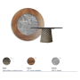 TABLE ATRIUM KER-WOOD ROUND Ø180x74,5H - BRONZE/NOYER