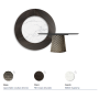 TABLE ATRIUM KER-WOOD ROUND Ø180x74,5H - BRONZE/CHÊNE