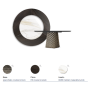 TABLE ATRIUM KER-WOOD ROUND Ø180x74,5H - BRONZE/CHÊNE