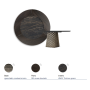 TABLE ATRIUM KER-WOOD ROUND Ø180x74,5H - BRONZE/CHÊNE